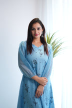SC317- Sky Blue Charm Frock