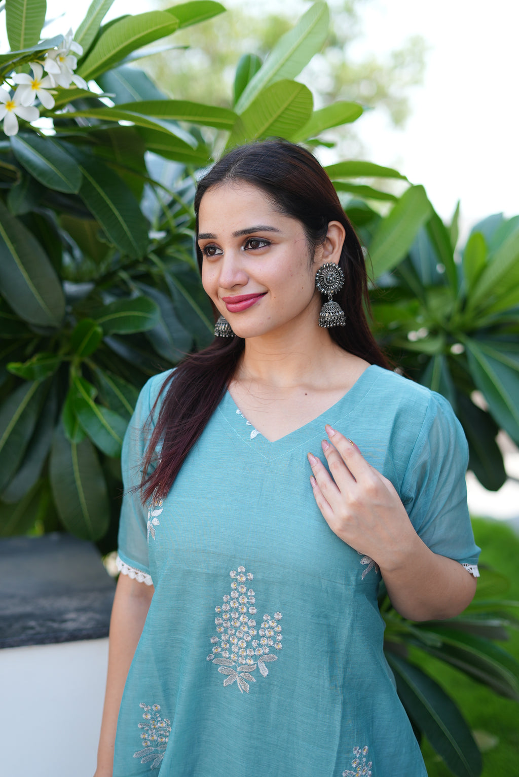 SC317- Sky Blue Charm Frock