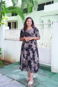 SC212 – Black Printed Cotton Casual Frock