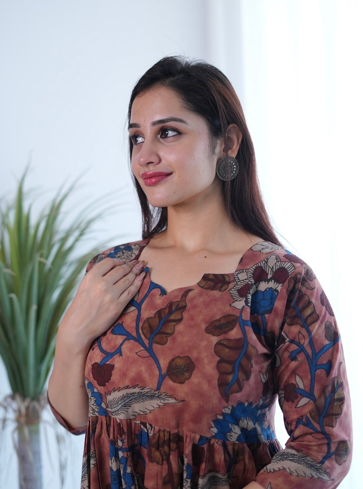 SC109 – kalamkari Printed Cotton Frock