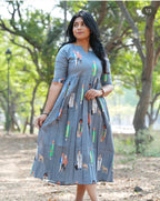 SC111 – Human printed Cotton Frock