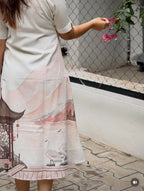 SC307 – White Printed Aline frock