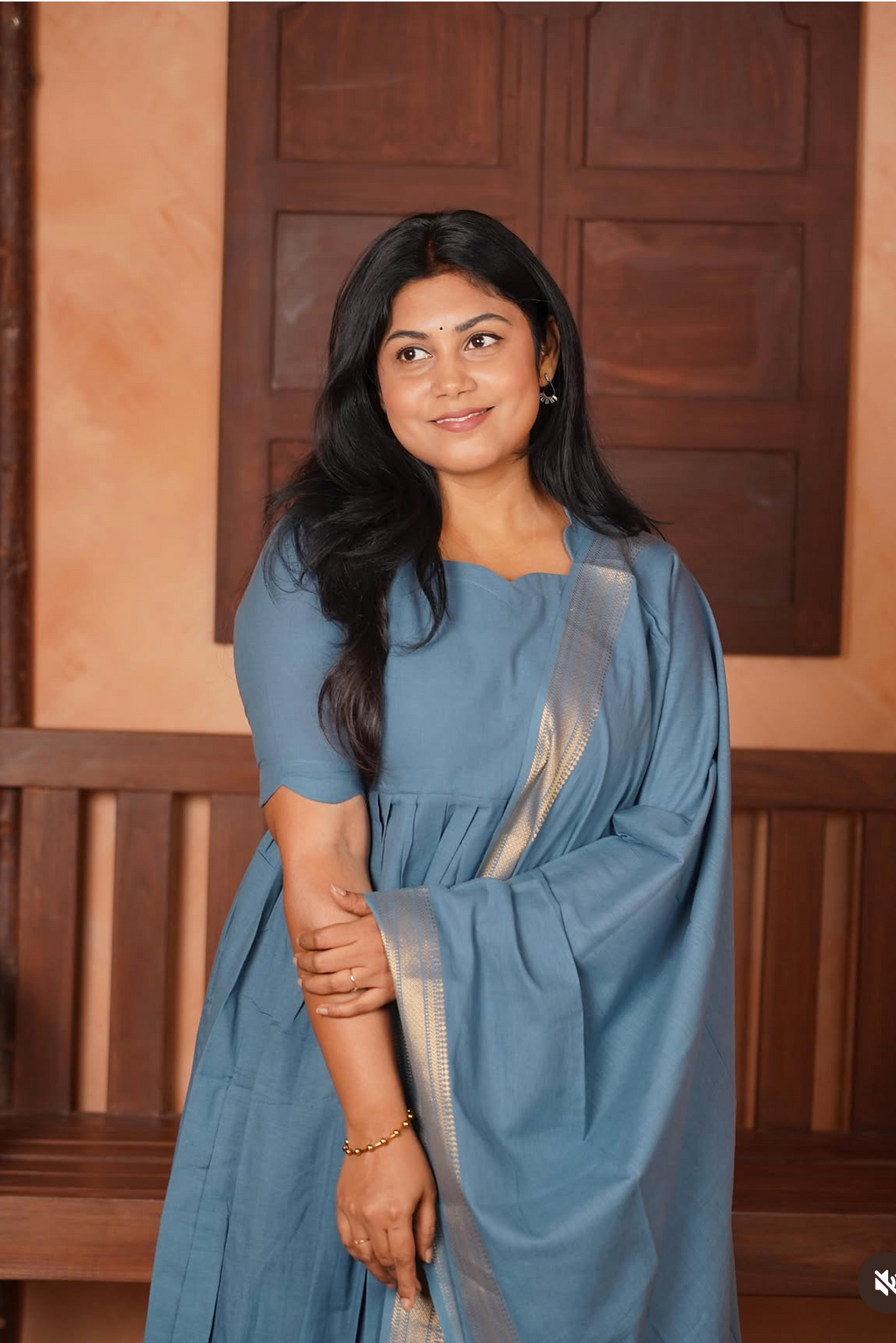 SC411- Malai cotton Set with Dupatta