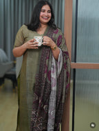 SC403-Green Mogra chanderi Set