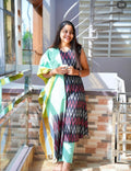 SC405 – Black Ikkat Handloom Cotton Set