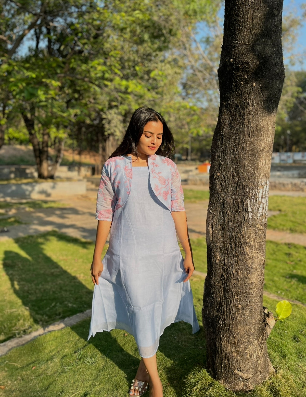 SC316- Teal Grace Casual Frock