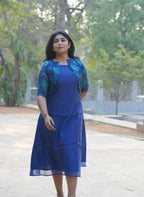 SC315- Blue Blossom Printed Frock