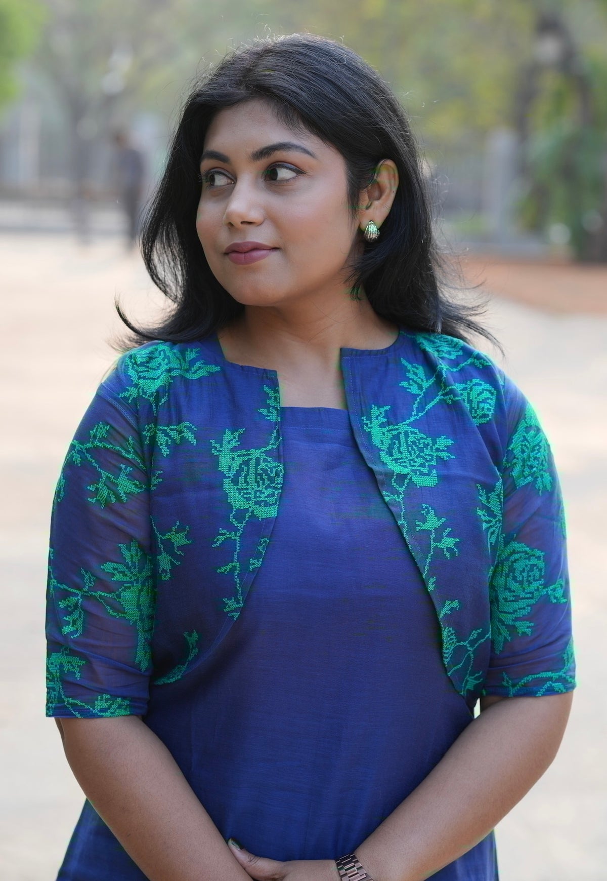 SC315- Blue Blossom Printed Frock
