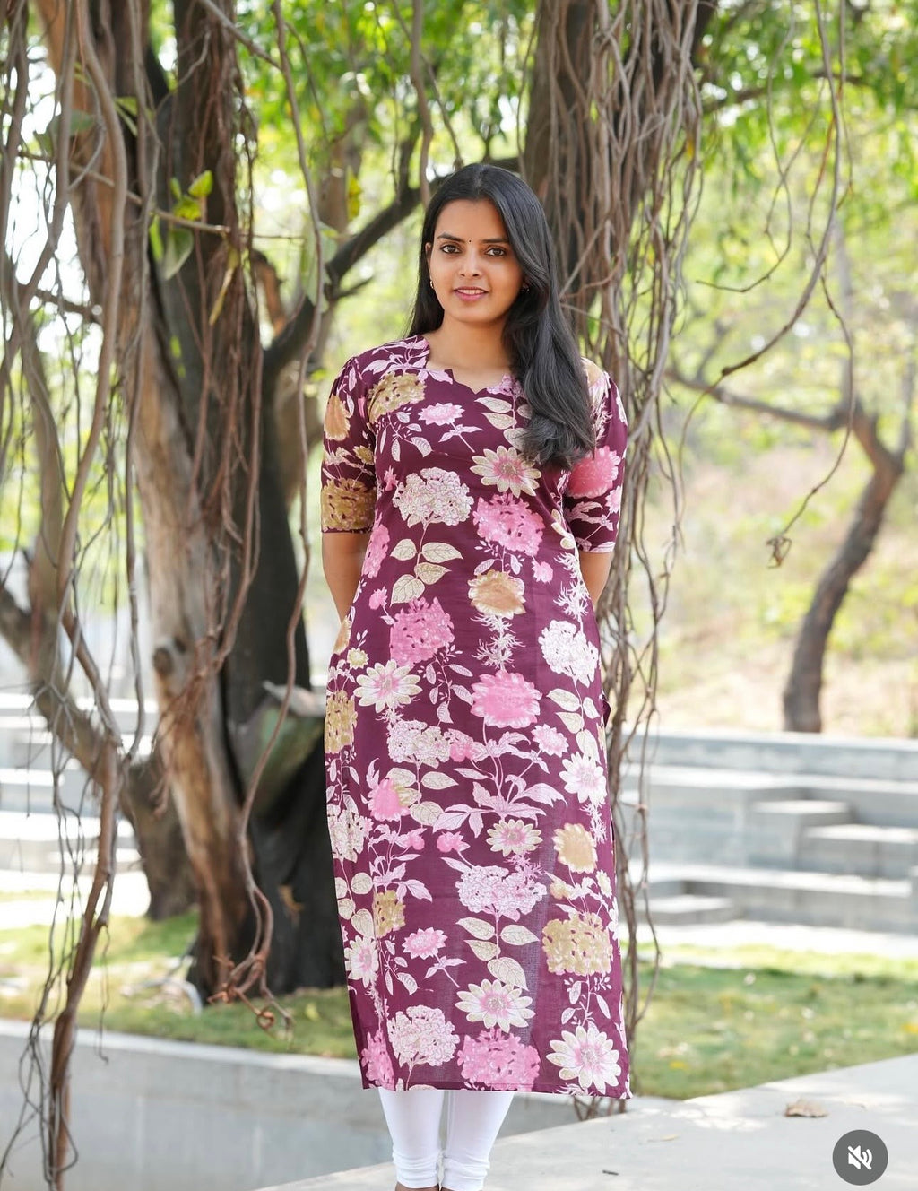 SC505 – Maroon Cotton Kurti