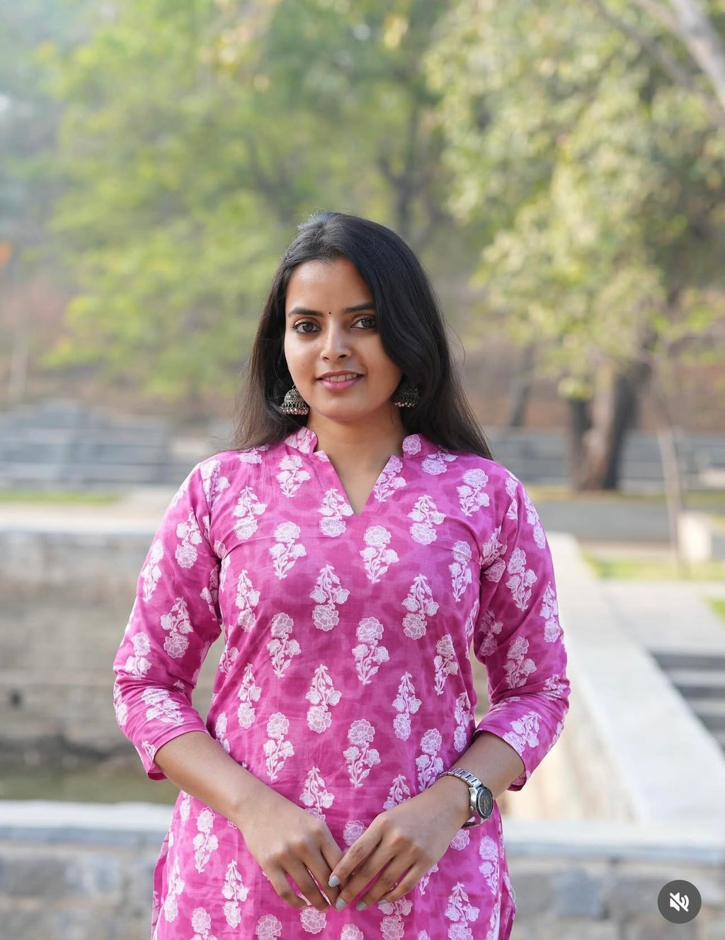 SC501 – Pink cotton Kurti