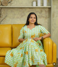 SC106- Checked floral Cotton Frock